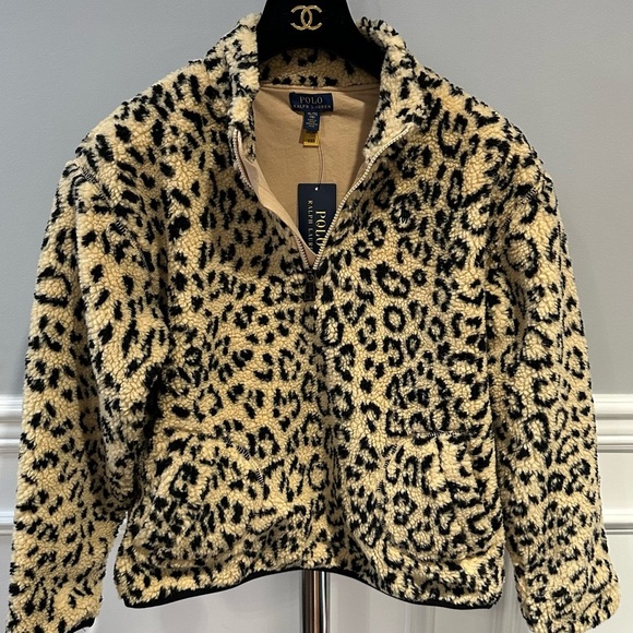 Polo Ralph Lauren Little Girl's & Girl's Leopard-Print Faux-Shearling Pullover - Picture 6 of 6
